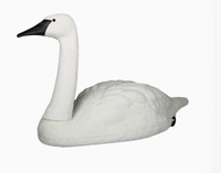 Décoy de cygne en plastique PE pour le Canada, avec piquet, décoration de jardin, décoys de cygne des neiges, détails réalistes, attire les oiseaux aquatiques