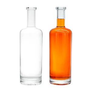 专业防水伏特加威士忌玻璃瓶威士忌玻璃酒瓶磨砂玻璃白酒酒水伏特加威士忌酒瓶