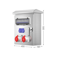 Boîte de prise industrielle étanche en acier inoxydable 304, boîte d'alimentation pour l'entretien, boîte de prise extérieure pour chantier de construction