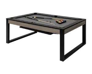 最受欢迎的室内运动游戏金属腿8英尺室外便携式台球桌，带餐厅顶部