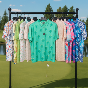 Camiseta Polo de Golf Deportiva de Secado Rápido para Hombre, Diseño Sublimado, 88% Poliéster, 12% Elastano, con Logotipo Personalizado - Product Image 1