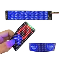 Mini écran LED portable, flexible, souple, prend en charge l'affichage d'animations, de texte et d'images pour sac à dos, chapeau, chaussures