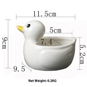 Super Cute Cartoon Little <strong>Duck</strong> Animal Design Glazed Ceramic Flower Pot All-Match Succulent <strong>Planter</strong> with Fun Personality - Product Image 6