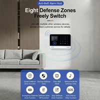 Système d'alarme Wi-Fi Tuya, système de sécurité intelligent sans fil pour la maison avec alerte par application téléphonique, compatible avec Alexa pour maison et appartement