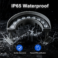 Projecteur LED en aluminium en forme de croissant, étanche IP65, pour éclairage extérieur de toits, de paysages et d'arbres, avec éclairage courbé et ondulé