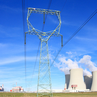 Tour en acier autoportante galvanisée à chaud 35 kV 110 kV pour projet d'infrastructure de transmission de signal télécom