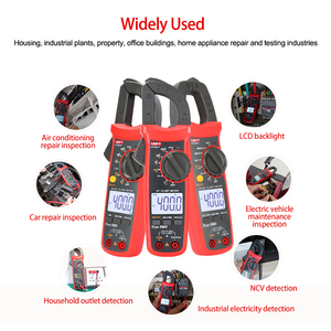 Uni t kỹ thuật số kẹp Meter ut201 + ut202 + ut203 + ut204 + AC DC điện áp amperimetro Tester Kìm Ampe kế kháng tần số Meter - Product Image 6