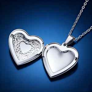 Ciondolo alla moda con <span class=keywords><strong>cuore</strong></span> rotondo intagliato, regalo di compleanno per la migliore amica - Product Image 2