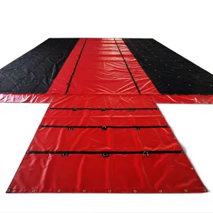 24 Ft X 27 Ft Lichtgewicht 8 Ft Drop Parachute Hout Dekzeilen Voor Flatbed Truck