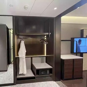 Fabricant OEM ODM de Foshan, meubles de chambre à coucher d'hôtel en bois modernes, résistants à l'eau, personnalisés, économiques, pour appartement - Product Image 4