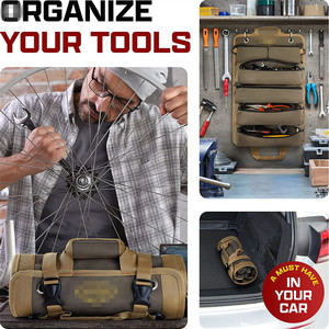 Sac à outils pliable imperméable multifonctionnel professionnel OEM ODM de haute qualité, organisateur d'outils portables de petite taille, multi-poches - Product Image 5
