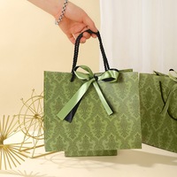 Sac cadeau de luxe transfrontalier SIHENY, sac à main rétro européen avec nœud, en papier recyclé, sac d'emballage pour les fêtes, sac à cosmétiques