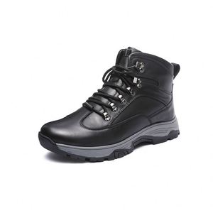 Chaussures d'extérieur pour hommes avec fourrure véritable - Bottes d'hiver épaisses à semelle antidérapante en laine, confortables et chaudes, vente en gros du fabricant - Product Image 1