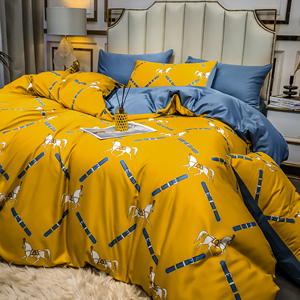 <strong>Horse</strong> Print Luxury Polyester <strong>Bedding</strong> <strong>Set</strong> Shining Shiny Wedding Bed Sheet Nude Sleep <strong>Bedding</strong> <strong>Set</strong> - Product Image 5