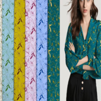 Haute couture 100% Polyester Georgette mousseline de soie robe matériel tissu imprimé Floral motif résistant à l'eau pour les vêtements