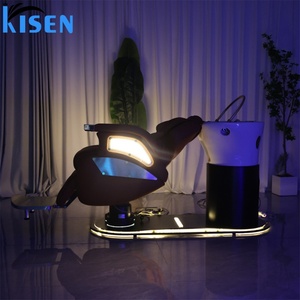 Kisen Shampoo Chair <b>Head</b> Spa Bed Multifunctional Machine Customized Salon Sofa Durable Hair <b>Styling</b> Chair with Zen-flow Kit - Product Image 3
