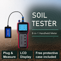 Testeur de sol portable 8-en-1 avec sonde en acier inoxydable pour la mesure du pH, de l'humidité, de la température et de la salinité – Approvisionnement direct usine