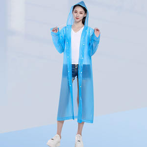 Meilleure vente EVA imperméable anti-tempête long poncho de <span class=keywords><strong>pluie</strong></span> réutilisable pour femmes hommes <span class=keywords><strong>veste</strong></span> de <span class=keywords><strong>pluie</strong></span> avec capuche - Product Image 1