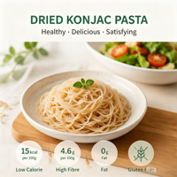Spaghetti de Konjac Séché Riches en Protéines, Sans Gluten, Instantanés, Faible en Glucides, Remplacement de Repas, Cuisson en 10 Minutes, Emballage Sous Vide