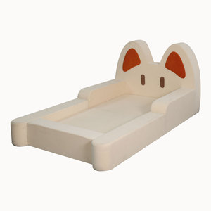Saien <b>Kids</b> <b>Sofa</b> Bed 1.0m Beige Foldable Foam Mattress For Children Age 3+ - Product Image 2