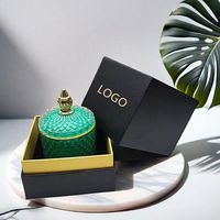 Boîte cadeau de luxe rectangulaire personnalisée en carton rigide blanc pour bougies, finition mate avec revêtement UV