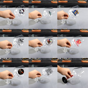 <span class=keywords><strong>Verre</strong></span> à <span class=keywords><strong>vin</strong></span> rouge moderne de haute qualité de 272ml avec noms gravés gratuits à longue tige Échantillon de 48 heures pour les faveurs de mariage - Product Image 5