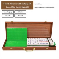 Jeu de Mahjong Américain Professionnel Personnalisé en Acrylique Moderne, Design à Manivelle, Finition Soignée, Surface Lisse pour Jeu Social