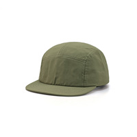 Gorra deportiva de nailon reciclado de cinco paneles al por mayor, gorra Snapback de secado rápido para acampar y correr, de moda para escenas al aire libre, uso veraniego