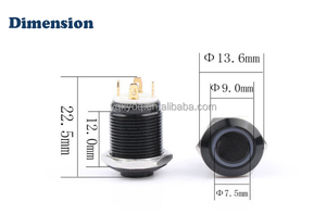 Metal <b>Button</b> Switch 12mm16mm19mm22mm with Wire Waterproof High Current 12v24v220v Welding Pin Reset Self Switch - Product Image 6