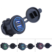 Chargeur USB double port 3.1A 12 - 24 volts avec interrupteur tactile marche/arrêt