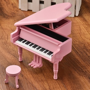 Wholesale Wood Mini Grand Piano <b>Music</b> <b>Box</b> Musical Toy Complete Matching Piano Stool - Product Image 2