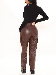 <span class=keywords><strong>Pantaloni</strong></span> Cargo <span class=keywords><strong>in</strong></span> Pelle per Donna, Abbigliamento alla Moda all'Ingrosso, Prezzo di Fabbrica, Personalizzabili, Alta Qualità, <span class=keywords><strong>Pantaloni</strong></span> <span class=keywords><strong>in</strong></span> <span class=keywords><strong>Ecopelle</strong></span> Marrone - Product Image 4
