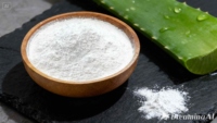 Poudre d'extrait de feuille d'Aloe Barbadensis de haute pureté 100X, qualité cosmétique, pure, naturelle, soluble dans l'eau, issue de culture artificielle