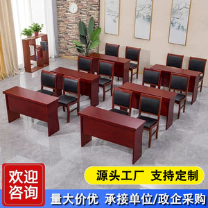 Table de conférence pour deux personnes, panneau en PVC, bordure scellée, utilisation en salle de réunion - Product Image 4