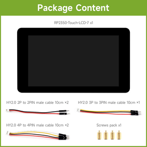 เวฟแชร์ RP2350 บอร์ดพัฒนาจอ LCD ขนาด 7 นิ้ว, ความละเอียด 800 × 480, สี 65K, รองรับดูอัลคอร์และดูอัลสถาปัตยกรรม <span class=keywords><strong>K669</strong></span> - Product Image 5