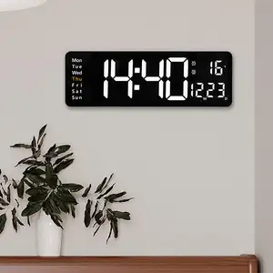 wohnzimmer digit led uhr licht wandmontage 13 zoll digitaler großer bildschirm digitaluhr kaufagent