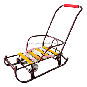 NOUVEAU traîneau à neige en métal et en bois pour bébé pour la course d'<span class=keywords><strong>hiver</strong></span> en plein air - Product Image 3