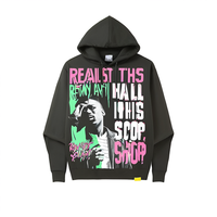 Sweat à capuche unisexe 100 % coton coupe classique, style streetwear printemps, survêtement tendance, impression numérique, broderie ODM COUGH SYRUP