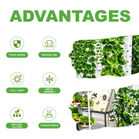 Jardinière tour à fraises de 1,8 m de haut, en PP renforcé de qualité alimentaire, avec rebord anti-éclaboussures, 6 couches, pour ferme de jardin, conception à haut rendement