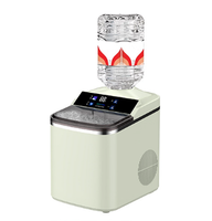 Machine à glaçons électrique portable de comptoir 12 kg/24h avec contrôle tactile, auto-nettoyante et pour glaçons en plastique, idéale pour l'hôtellerie, compatible bouteille