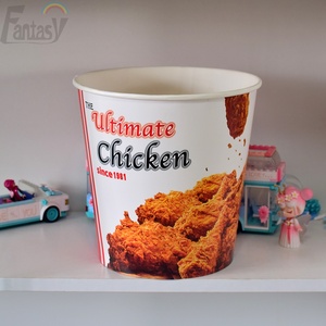 Tùy Chỉnh Dùng Một Lần Giấy Chiên Gà 3 Ltr 130 Oz Xô Có Nắp Đậy - Product Image 3