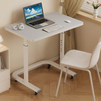 Nouveau bureau d'appoint pliable et réglable en hauteur en plastique pour salon, bureau à domicile, avec roulettes, modèle 2026