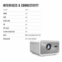 Projecteur laser couleur Zhongke modèle V417 - Home Cinéma 4K avec haut-parleurs intégrés à courte focale