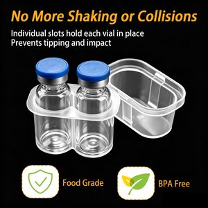 Boîtes d'emballage en plastique PP transparentes et épaisses de marque NOVISON pour flacons de 3 ml, étuis de stockage de peptides, logo personnalisé - Product Image 2