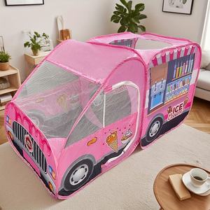 Carpa Infantil Grande en Forma de Camión de Helados Rosa, Plegable, Portátil, para Interiores y Exteriores, para Fiestas de Cumpleaños - Product Image 4