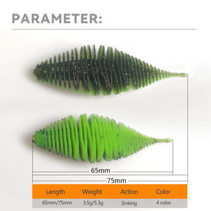 Señuelo de pesca de camarón con sal y olor a pescado para pesca en lagos y embalses, ideal para lubina, pez mandarín y cabeza de serpiente. <span class=keywords><strong>Cebo</strong></span> blando de acero inoxidable. - Product Image 2