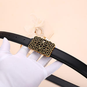 حزام جلد البقر بتصميم جديد للنساء بتصميم كلاسيكي من سبيكة ميلارد ، ملحق زخرفي متعدد الاستخدامات ، حزام كاجوال راقي - Product Image 3