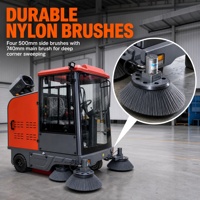 Balayeuse routière électrique G1900 avec pulvérisation d'eau pour le nettoyage des routes d'usine, des parcs et des routes municipales