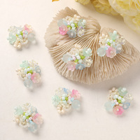 Accessoires semi-finis pour sabots, breloques, boucles pour chaussures de sport, perles de riz, grappe de fleurs de lys, boucles d'oreilles DIY, clips de bordure, fleurs pour chaussures