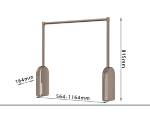 Galaxy Sollevatore <span class=keywords><strong>Elettrico</strong></span> per Vestiti a Doppio Ammortizzatore in Alluminio, Appendiabiti da Armadio con Chiusura Ammortizzata - Product Image 4